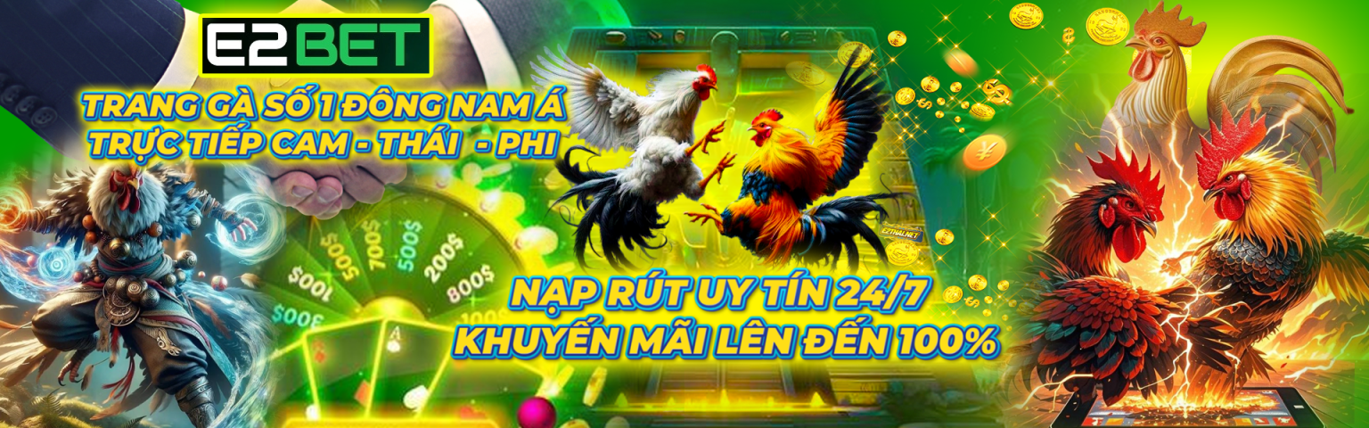 Nhà cái E2BET cập nhật đầy đủ các game cá cược từ thể thao, casino, slot game với đồ họa mượt mà, âm thanh sống động